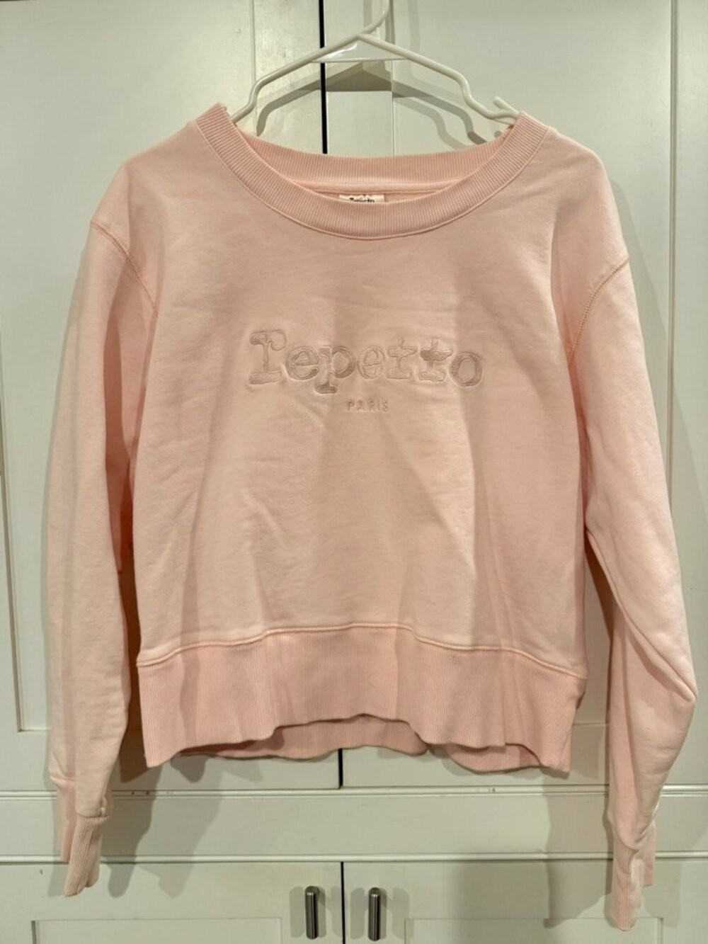 Repetto Essentiels Repetto Sweat Crewneck in Icon Pink LARGE NWOT - Picture 3 of 6